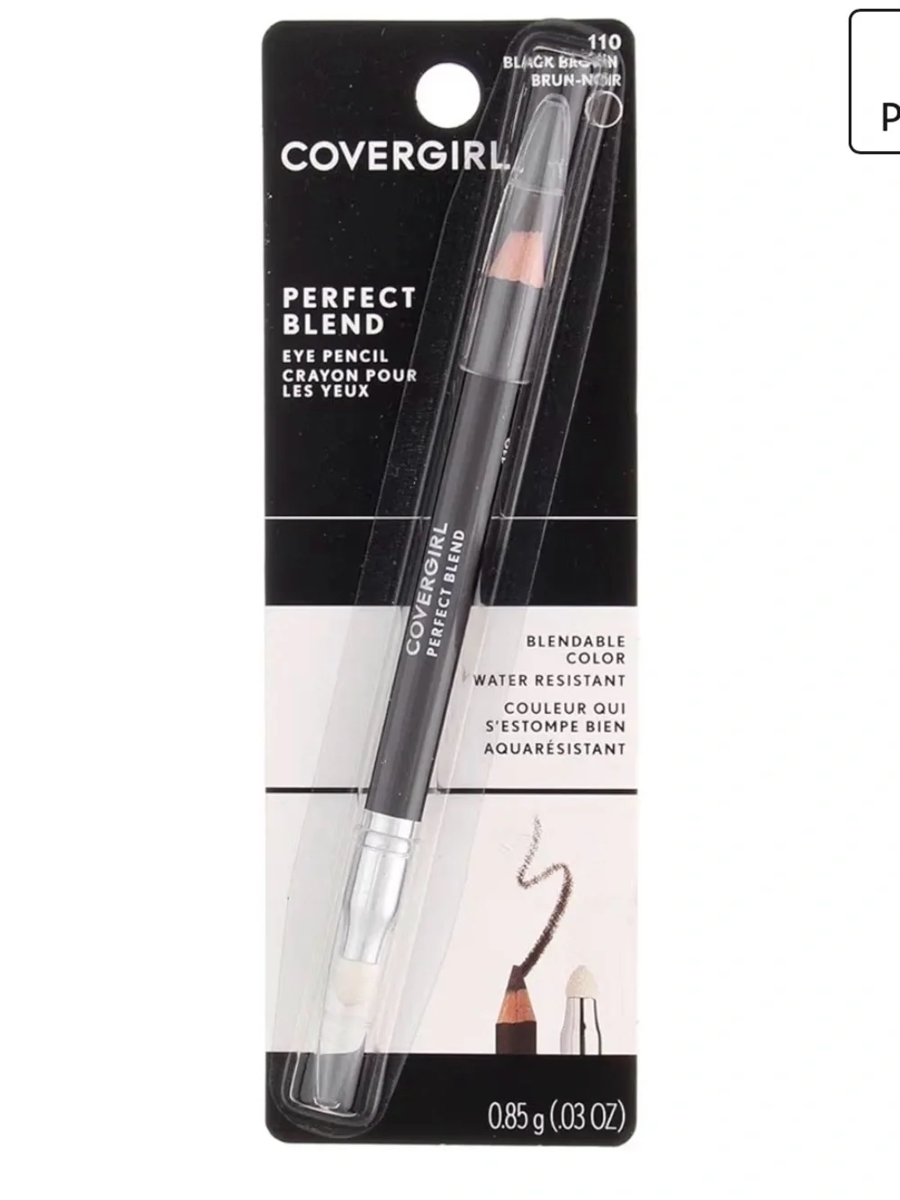 NWT COVERGIRL Perfect Blend Eye Pencil -Charcoal 105